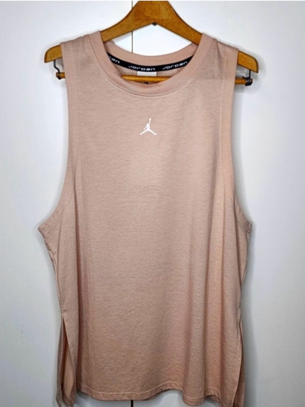NWT Jordan Dri-Fit Nike Air Tan Pink Sand Tank Top Loose Fit Women Sz S Active